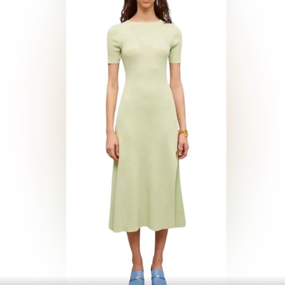 MAJE Green Ribbed Knit Dress 👗🍬 - Picture 1 of 14